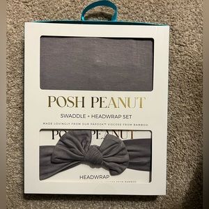 Posh peanut swaddle and headband